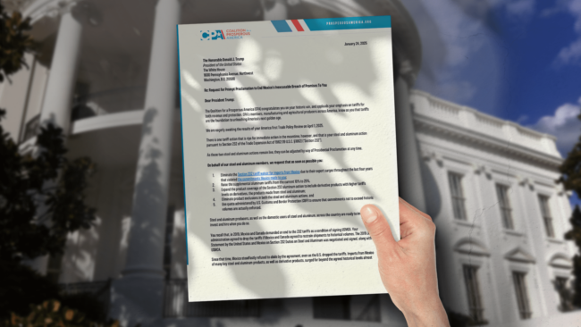 CPA Urges President Trump to Reinstate Steel and Aluminum Tariffs on Mexico to Protect American Industry